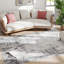 Tapis lavable moderne abstrait pour salon, gris-1582208535