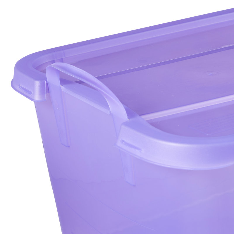 Stackable Closet Storage Box , Purple, 55