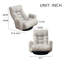 Fauteuil inclinable pivotant rembourré Blesson