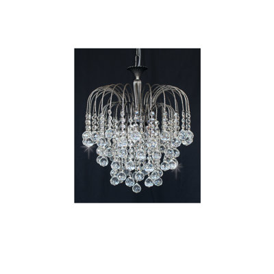 1 - Light Antique Nickel Crystal Pendant