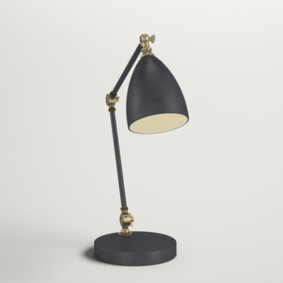 Lampe de bureau noire 18,5 po Euan
