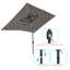Parasol de marché rectangulaire éclairé 120 po x 78 po Dorando-243047135