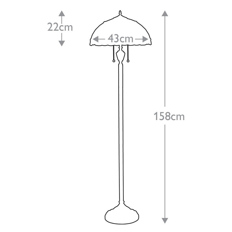 Riverwoods 157.5cm Black Traditional Floor Lamp