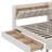 Jyler Queen & Twin XL Upholstered Mother & Child Bed with Hydraulic Storage System-2105211771
