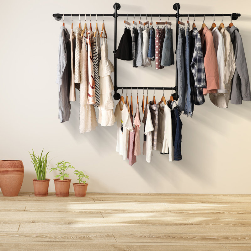 Gotay 82.9'' Metal Industrial Pipe Clothing Rack