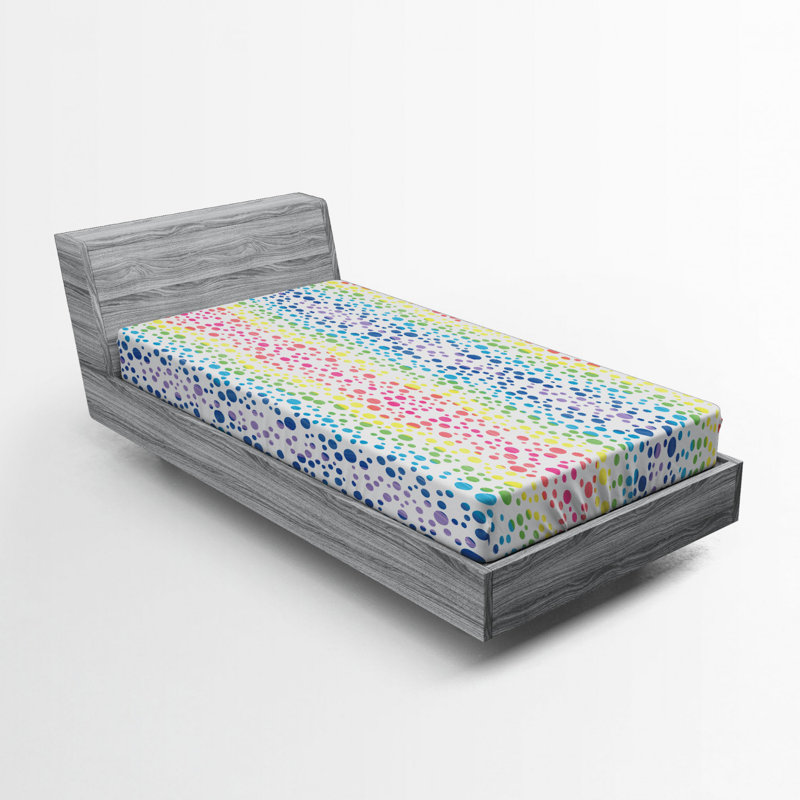 Drap-housse à pois, Drap-housse simple TG, Pois crème