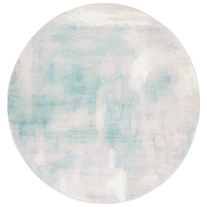 Mirazo Performance Abstract Rug, Round 6'7"
