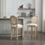 Tabourets de bar en bois massif, tabouret de cuisine rembourré-726489137