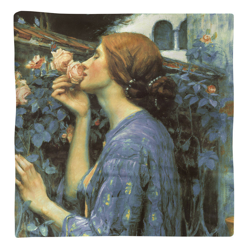 Serviette de coton 10" my doux rose John William Waterhouse, Bleu