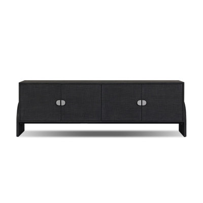 Cressida Media Console-Ivory Painted Linen