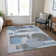 Machine Washable Indoor/Outdoor Cinead ACN1695 Blue Rug