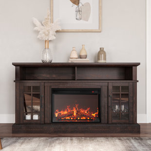 Kehaulani TV Stand for TVs up to 65" with Electric Fireplace Included