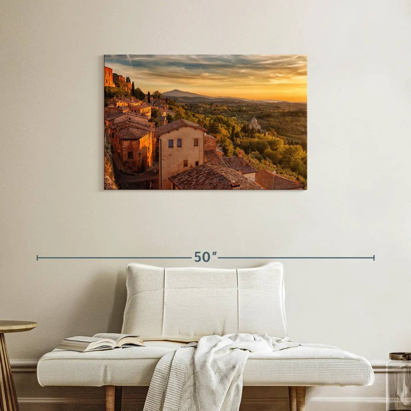 Hannes Montepulciano, coucher de soleil, H 24 po x l 36 po