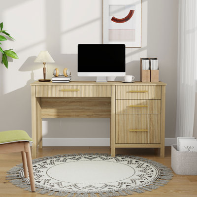 54" Modern Executive Desk with Drawers