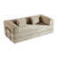 Canapé-lit convertible 77,9 po avec coussin cylindrique - 4-en-1 - Velours côtelé noir-2024686453