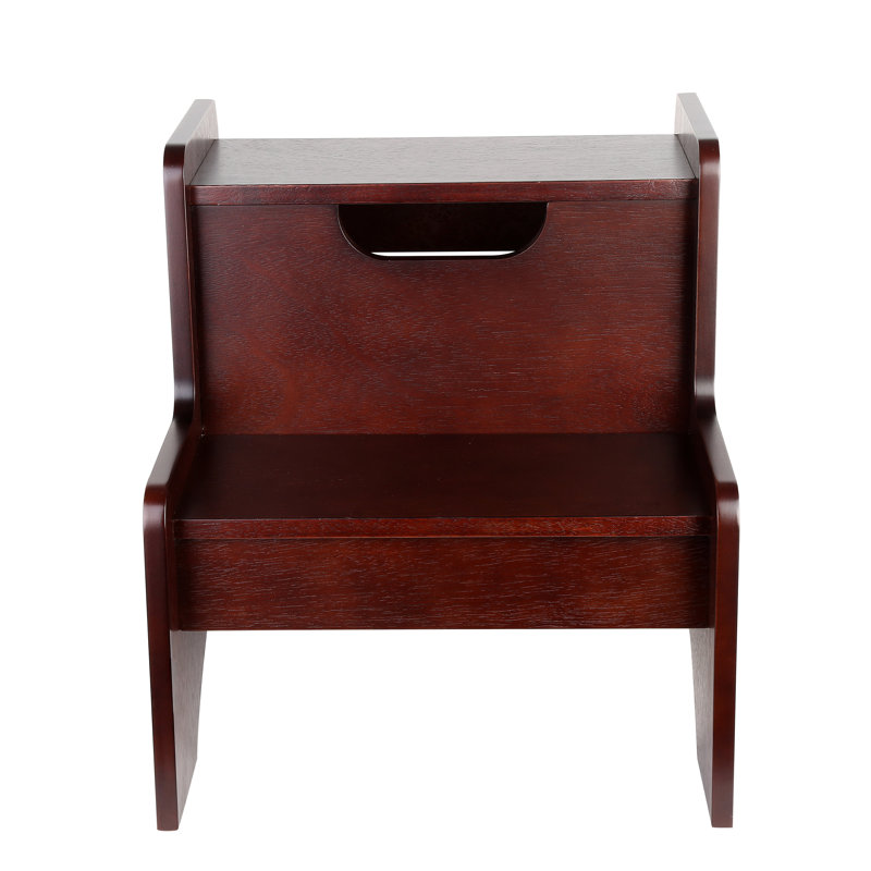 Tabouret en bois à deux marches pour adultes et enfants Wildkin, Espresso
