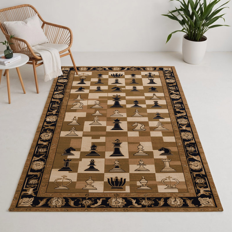 Tapis d'intérieur et d'extérieur brun français
