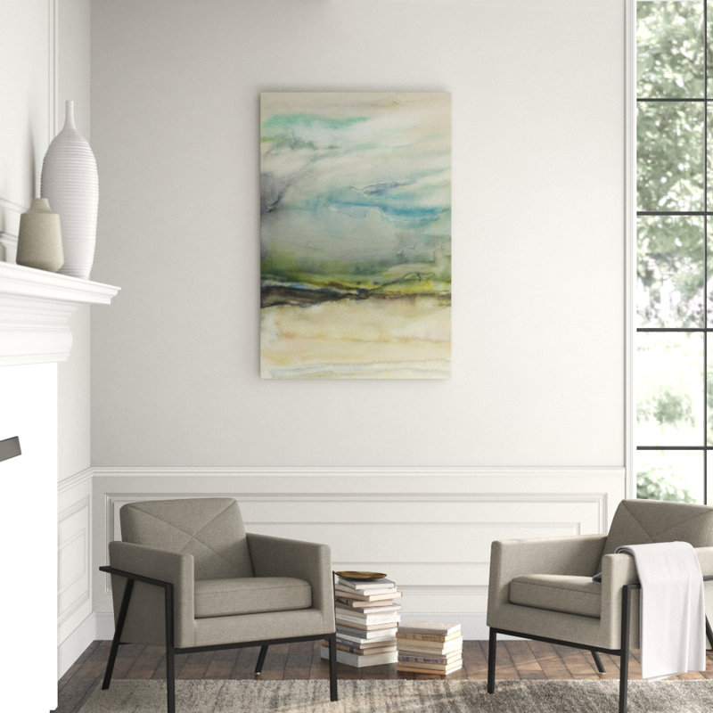 Rain Rolling Sky Painting by Elena Carlie, 71" H x 47" W, Image Brush Gel