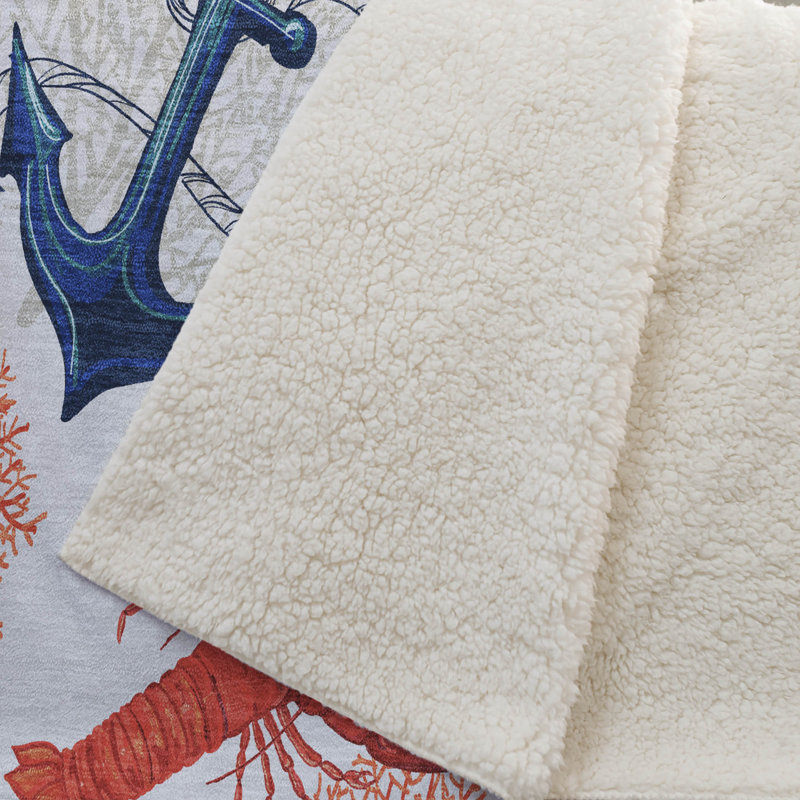 One Pixie Street  Ivory 50" x 70" Sherpa Throw Blanket, Ivory