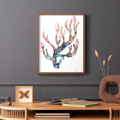 Sea Coral II, reproduction encadrée - bois massif