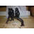 Three monkeys on a tree log - Bronze Statue -  Size: 27"L x 11"W x 18"H. 