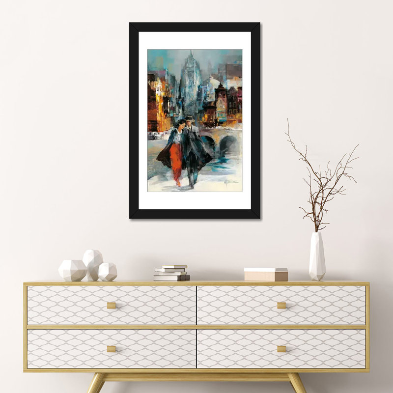 « amour i », impression sur toile, H 32 po x l 24 po x P 1 po, Papier beaux-arts encadré noir, Blanc
