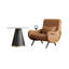 Ensemble de 2 chaises de table en bois fritté et cuir Nappa