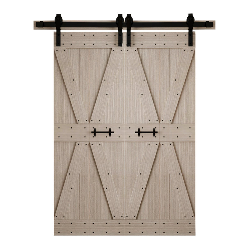 Porte coulissante intérieure K Style, 48 po x 84 po, Café
