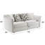 Causeuse en chenille beige avec 4 coussins
