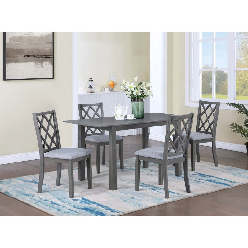 Delacroy 4 - Person Solid Wood Solid Wood Top Four Leg Dining Set
