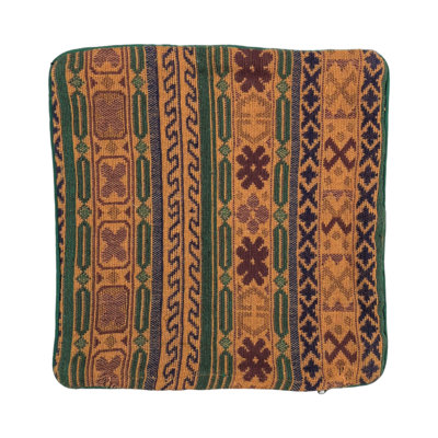 Camorah Geometric Brown Square Cushion