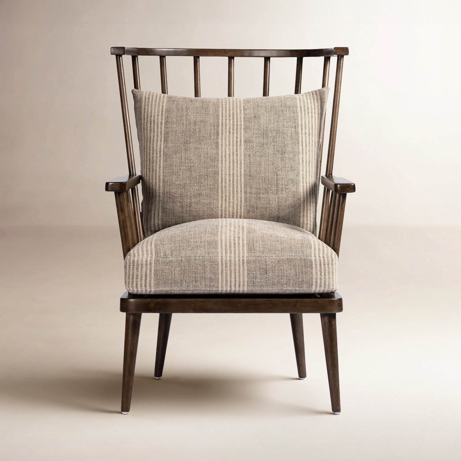 Allie Armchair, 100% Flax/Linen; Manchester Flint