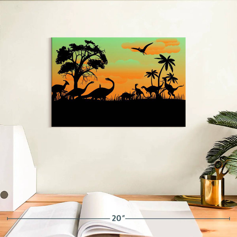 Brampt Dinosaurs Silhouette, 8" H x 12" W