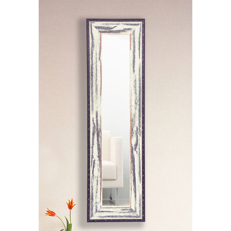 Ensemble de 4 miroir à panneau bord de mer vieilli, H 29,5 po x l 11,5 po