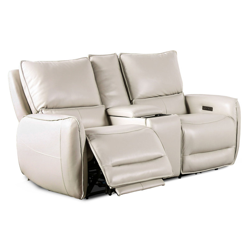 Ensemble de canapé inclinable électrique 2 pièces Chelo, Beige