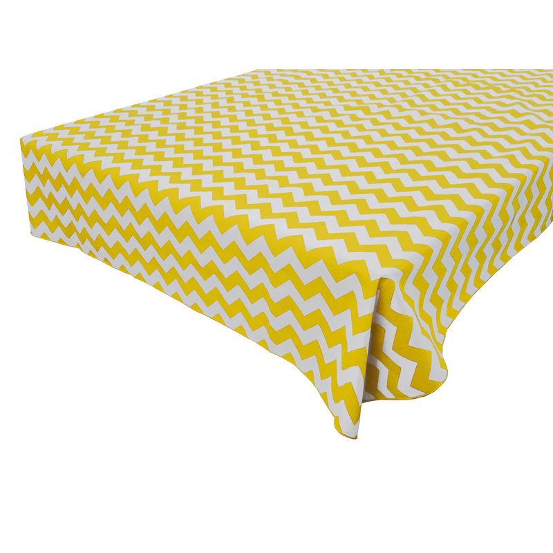 Chevron Print Tablecloths, Yellow, 60" x 48"