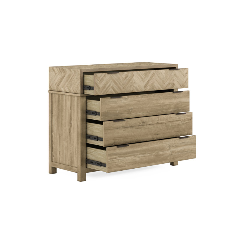 Garrison Solid Wood 46'' W 4 - Drawer Dresser