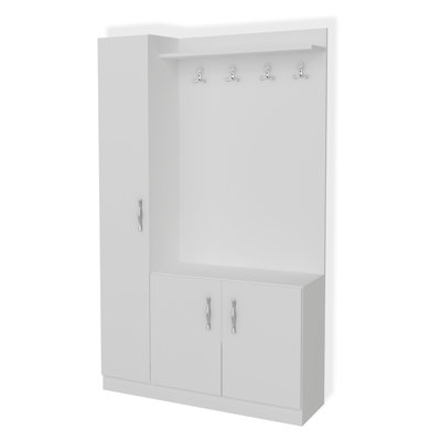 Hall Tree With 3 Cabinets
