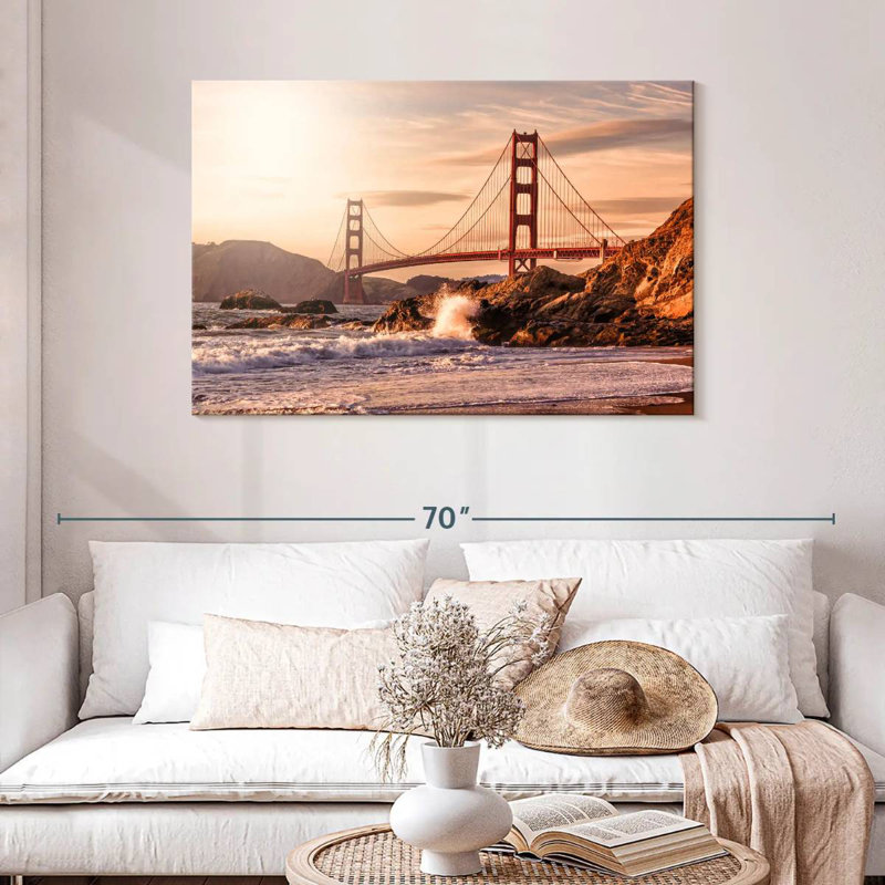 Lilie Sunlit Golden Gate Bridge, H 30 po x l 45 po