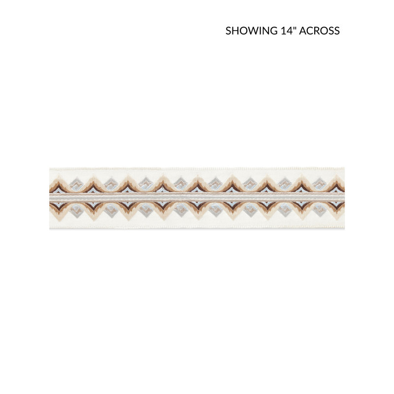 FLAMME EMBROIDERED TAPE, Platinum