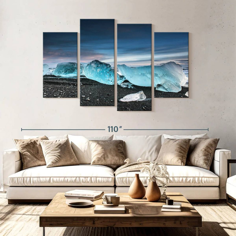Alvord Ice In Diamond Bay, 54"H x 84"W