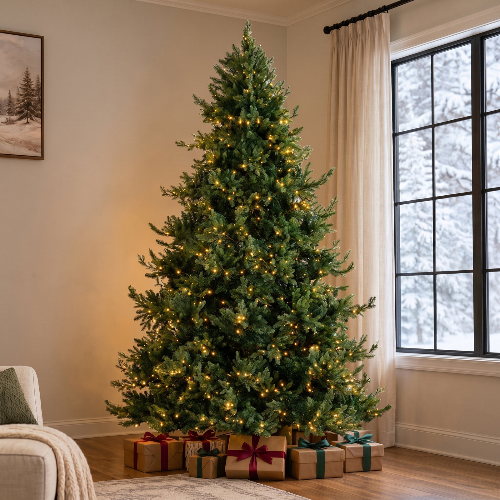 Farwell Pre-Lit Fir Christmas Tree, 7.5 ft