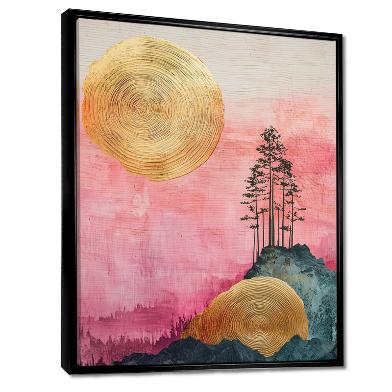 Décoration murale Alvord - Paysages, H 32 po x l 16 po, Impression encadrée flottante, Noir