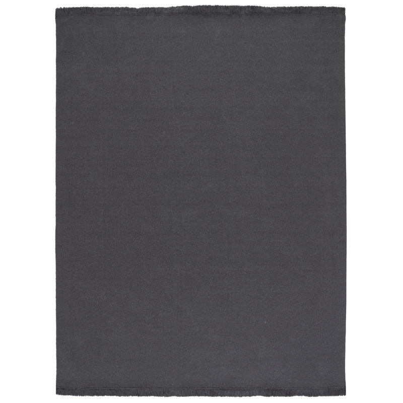 Tapis gris anthracite en laine / coton tissé à la main Lauren Ralph Lauren, Rectangle 8 pi x 10 pi