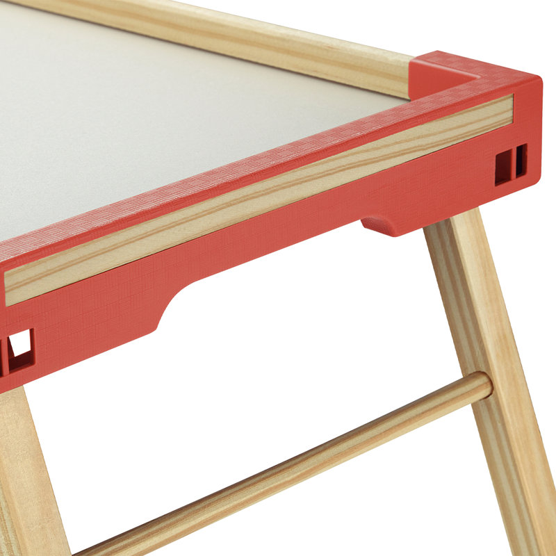Solid Wood Tray, Coral