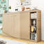 Lit escamotable en bois avec tablettes intégrées-2060741105-2062269892