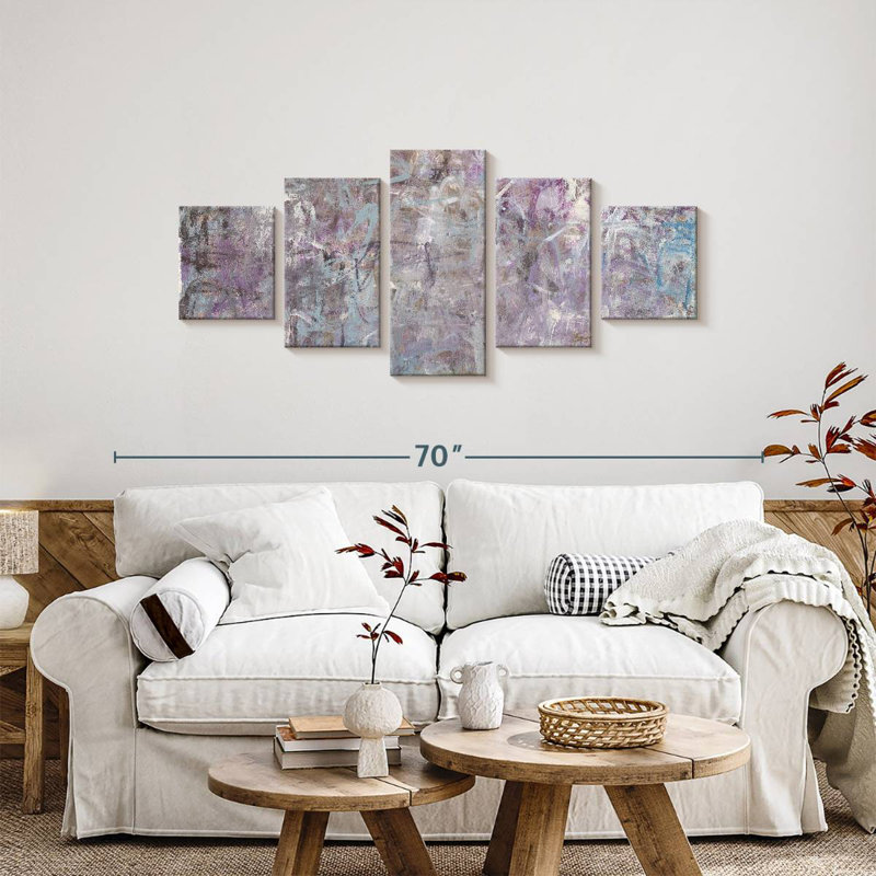Lilas et dentelle, H 24 po x l 55 po