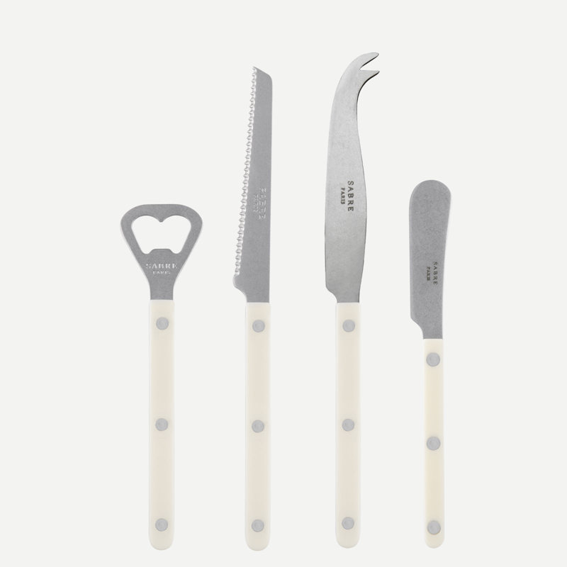 Bistrot 20 - Piece Stainless Steel Flatware Set - Service for 4, Green Fern