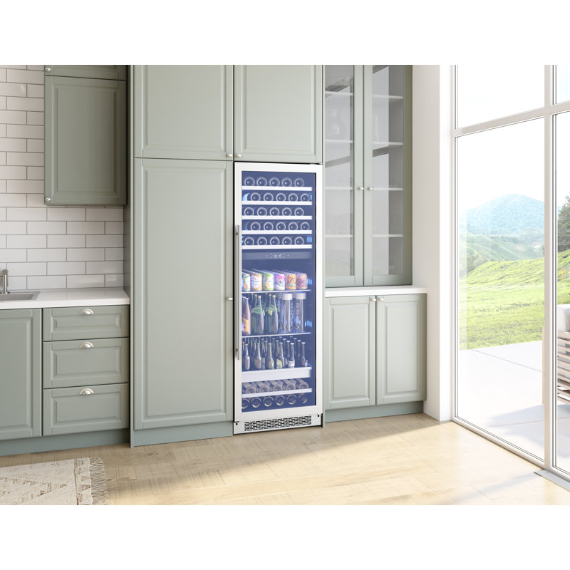 Zephyr Presrv 24 in. 59-Bottle 161-Can Dual Zone Wine and Beverage Cooler