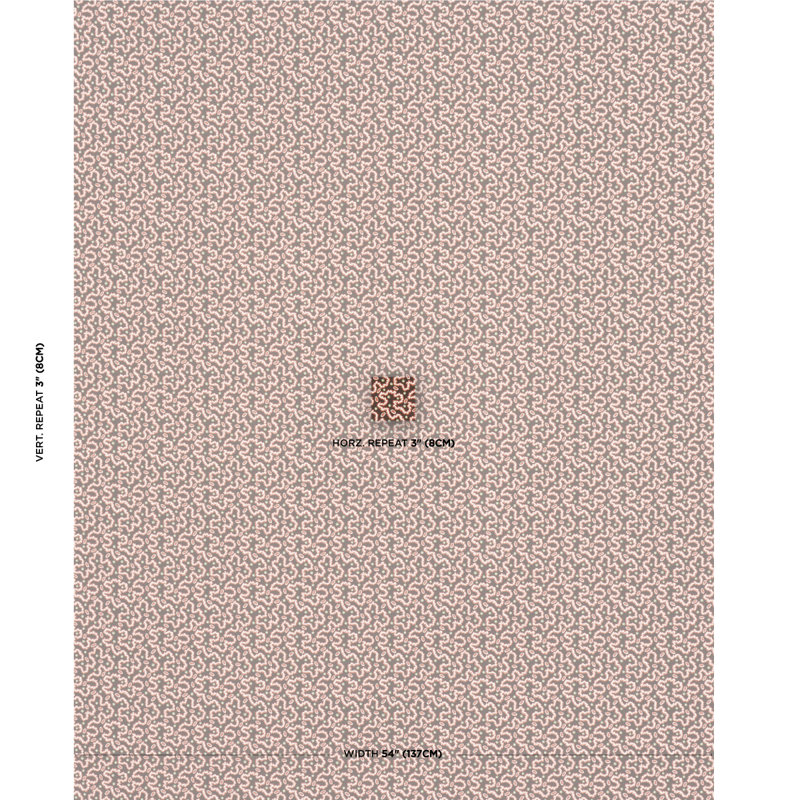 Leonie Vermicelli Fabric, Sepia